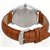 AVIO Round Dial Brown Leather Strap Quartz Watch For Men 6 MONTH WARRANTY