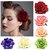 SPAZIES MULTI COLOR ARTIFICIAL FLOWERS WITH INVISIBLE BLACK HAIR CLIPS NATURE LOOK 8 PIECES