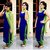 Blue  Green Georgette Plain Salwar Suit Material  Unstitched Dress Material
