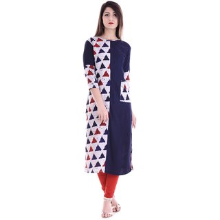 ske printed designer stitched kurti for women