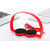 New Universal Foldable Headband 3.5mm Wired Headphone Sports PC Headset with Mic - Red