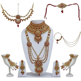 Buy Lucky Jewellery Bridal Golden Red 
