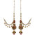 Lucky Jewellery Bridal Golden Red Color Alloy Gold Plated Wedding Jewellery Set For Girls  Women