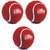 Pack of 3 Sixer High Quality Cricket Tennis Balls for Indoor and Outdoor Use in Red Color