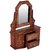 Fara Creations Wooden Handcarved Mini Cabinet With Mirror
