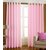 Best&Well Polyester Plain Crush Eyelet Window Curtain Set of 2 Pieces - 4 x 5 Ft (Baby Pink)