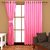 Best&Well Polyester Plain Crush Eyelet Window Curtain Set of 2 Pieces - 4 x 5 Ft (Pink)