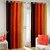 Tejashwi Traders Orange Patta Window curtain set of 2 (4x5)