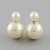 SALE Combo 4 Pair Black+ White+ Golden+ Silver Double Side Ball Stud Earrings