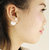 SALE Combo 4 Pair Black+ White+ Golden+ Silver Double Side Ball Stud Earrings