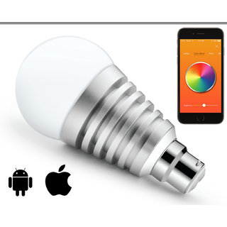 Buy Mansaa SmartShine Bluetooth Wireless Smart LED Bulb 9W B22 Silver Body Online 1858 from ShopClues