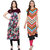 Meia Multicolor Printed Crepe Stitched Kurti (Pack of 2)