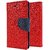 Samsung Galaxy J7 Prime Flip Cover by Leather Mercury Front & Back Flip Cover  - Red