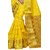 Designer Yellow Cotton Silk Kanjivaram Saree