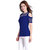 Aashish Garments - Royal Blue Cold Shoulder Sleeves Cutout Women Top