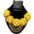Kk Kreation Yellow And Golden Flower Jewelery For Haldi And Mehndi Function