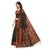 Fabwomen Sarees Kalamkari Black And Multi  Coloured Mysore Art Silk With Tassels Fashion Party Wear Women's Saree/Sari.