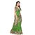 Fabwomen Sarees Kalamkari Green And Multi  Coloured Mysore Art Silk With Tassels Fashion Party Wear Women's Saree/Sari.