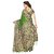 Fabwomen Sarees Kalamkari Green And Multi  Coloured Mysore Art Silk With Tassels Fashion Party Wear Women's Saree/Sari.