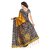 Fabwomen Sarees Kalamkari Yellow And Multi  Coloured Mysore Art Silk With Tassels Fashion Party Wear Women's Saree/Sari.