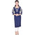 Veeha Blue Rayon Embroidered Stitched Kurti for Women