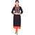 Veeha Black Rayon Embroidered Stitched Kurti for Women