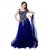 Dwarkesh fashion navy blue gown net dress material with dupatta