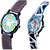 Attractive Multi Colour Dial And Multi Sky Blue Art Couple Analogue Watch By Harmi Exim