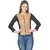 Raabta Fashion Beige Faux Leather Jacket for Women