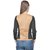 Raabta Fashion Beige Faux Leather Jacket for Women
