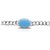 Sparkling Jewellery Turquoise Silver Alloy Bracelet for Men