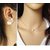 COMBO Simulated Pearl Double Ball Stud + Single Pearl Pendant Chain Necklace Set