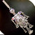 Beautiful Silver Plated Saree Challa Waist Keyringkey chain