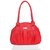 Lady Queen Red Faux Leather Shoulder Bag