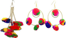 Sparkling Jewellery Gold Plated Multicolor Alloy Hangings for Women-combo