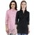 Haniya Chikankari Short Cotton Kurti Combo - Black  Pink