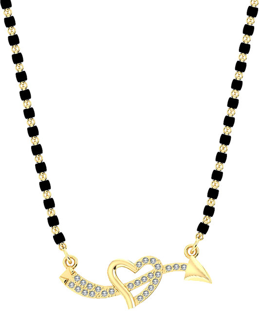 Buy Spangel Fashion Gold Black Everyday Wear Alloy Gold Plated Only  Mangalsutra Online @ ₹349 from ShopClues
