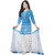 Drapes womens Blue Crepe Printed Dress Material (UnStitched) DF1536