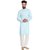 Radhe Enterprises- Blue and White Cotton Kurta Pyjama- pack of 2