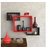 Onlineshoppee Intersecting MDF Set of 3 Wall Shelves - Red  Black