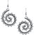 Spargz Ethnic Silver Oxidised Plated Artificial Jewellery Swirl Shaped Fish Hook Dangle Earring For Women