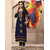 Everest Creation New  Charming Navy_Blue Faux Georgette Straight Fit Salwar Suits (Unstitched)