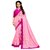 Meia Pink Lycra Lace Saree With Blouse
