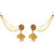 Meia Gold Plated Brown Austrian Stone Jhumki Kan Chain Earrings -AAA2201