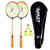 Sunley Swag Wide body Badminton Racquet Set Of 2 Piece, 3 Piece Nylon shuttles, 1 Piece Cover