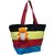 Atorakushon Multipurpose Ladies Handbag Elegance Ethnic Cotton with small teddy Style bag black
