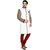 Abc Garments White Silk Self Design Sherwani For Mens