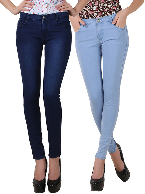 plain light blue jeans