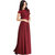 Raas Pret Maroon Plain Maxi Dress For Women