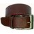 RoxelCraft Mens Brown Leatherite Needle Pin Point Buckle Belt